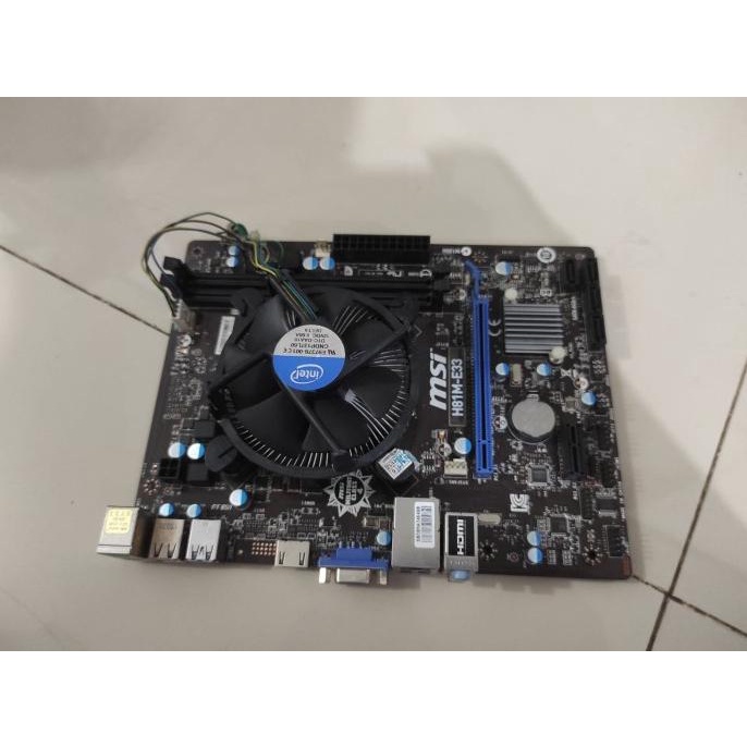 Jual MSI H81ME33 Socket LGA 1150 Motherboard + intel core i3 4130 gen4