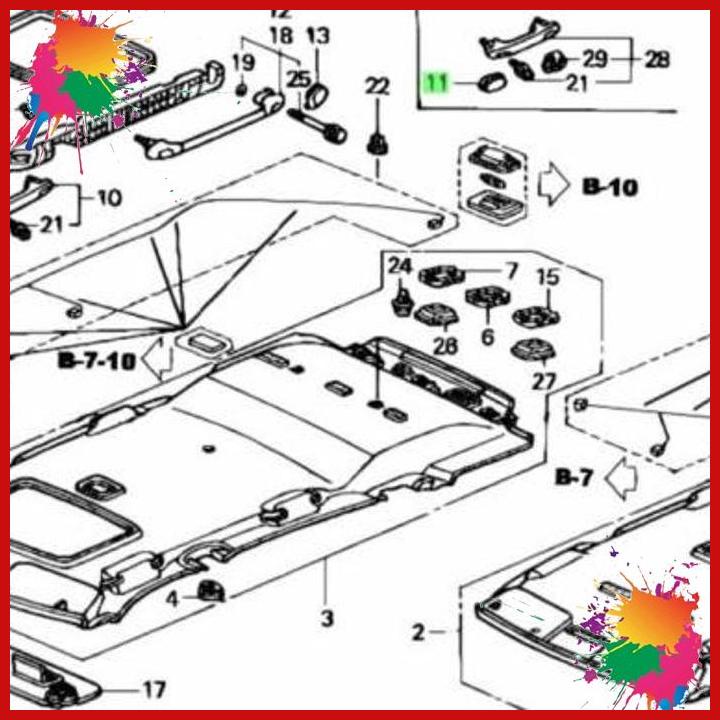 Jual Cover Tutup Baut Pegangan Tangan Plafon Grab Rail Honda Crv Rd