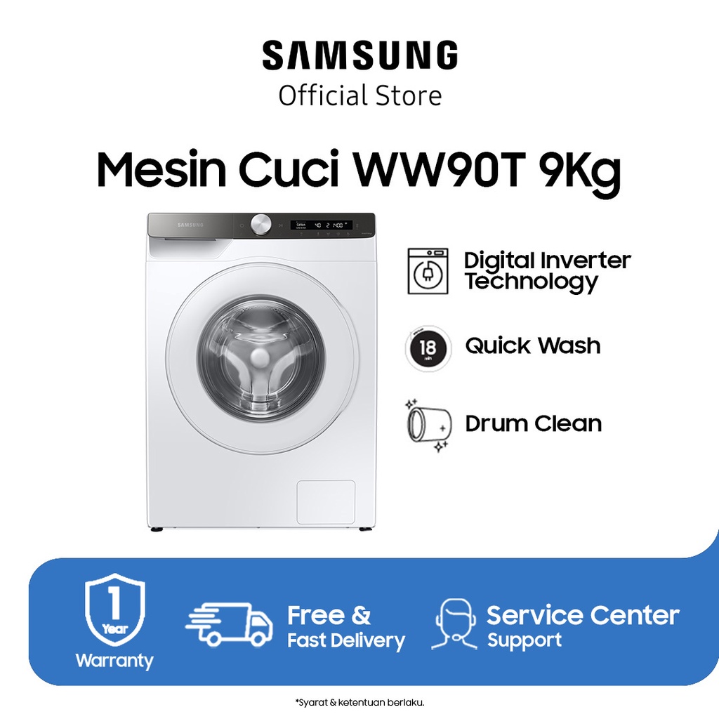 Jual Samsung Mesin Cuci Front Loading 9 Kg Dengan Ecobubble™, AI ...