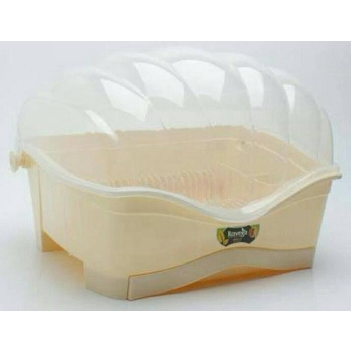 Jual Rovega Rak Piring Plastik Premium Dish Rack Shella KREM (Food ...