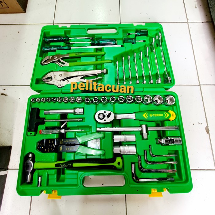 Jual Mechanic Tool Set 100 PCS Tekiro TOOL KIT SET Box Plastik ORIGINAL