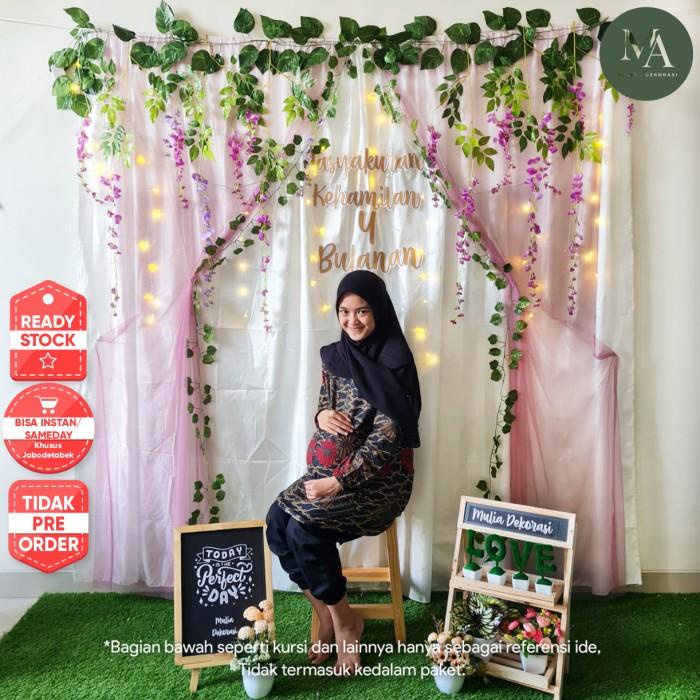 Jual Dekorasi Backdrop Syukuran Tasyakuran 4 7 Bulanan Photobooth Paket