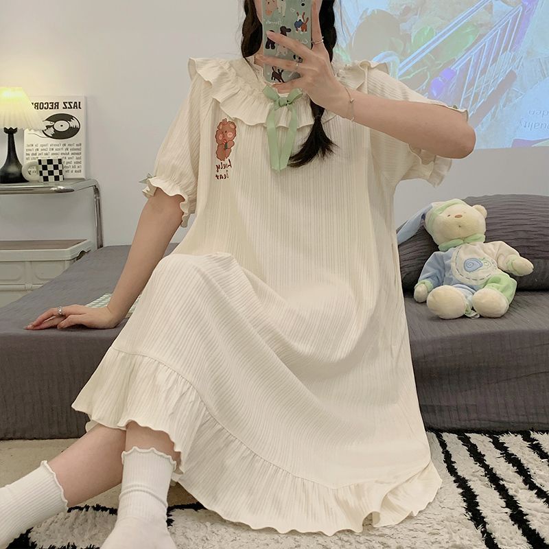 Jual Piyama Prancis baju tidur wanita gaun tidur longgar gaya putri