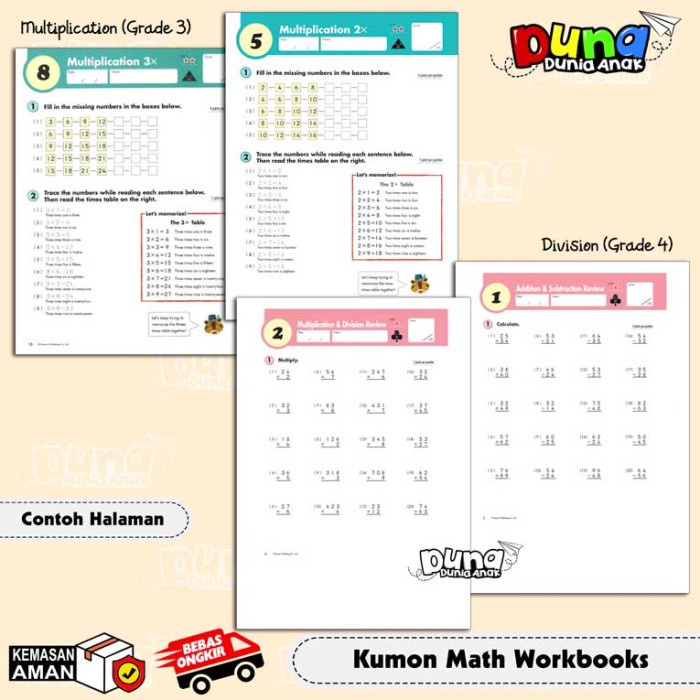 Jual FLASH SALE!!! BUKU EDUKASI ANAK KUMON MATEMATIKA MATH WORKBOOKS ...