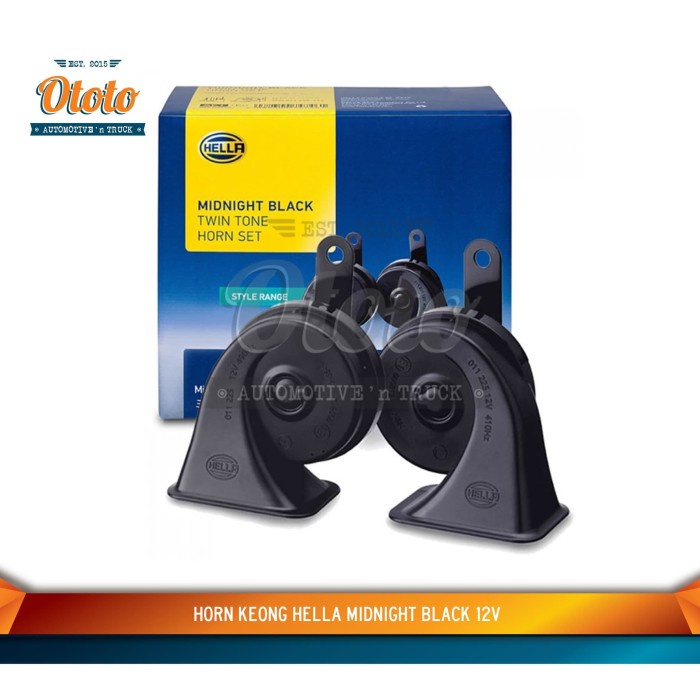 Jual Klakson Keong Hella Midnight Black Twin Tone Horn Set V Original Shopee Indonesia