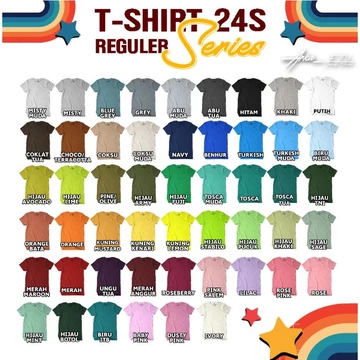Kaos Polos Cotton Combed 24s Lengan Pendek Baju Distro Dewasa Unisex Pria Wanita