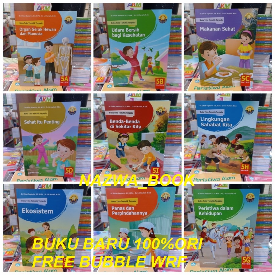 Jual Buku Tematik Terpadu 5 A B C D E F G H I Kelas 5 SD/MI K13 ...
