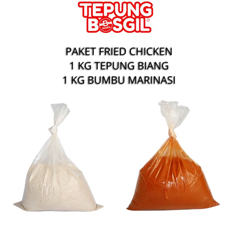 Jual Paket Kg Tepung Premium Fried Chicken Kg Tepung Biang Dan Kg Bumbu Marinasi Shopee