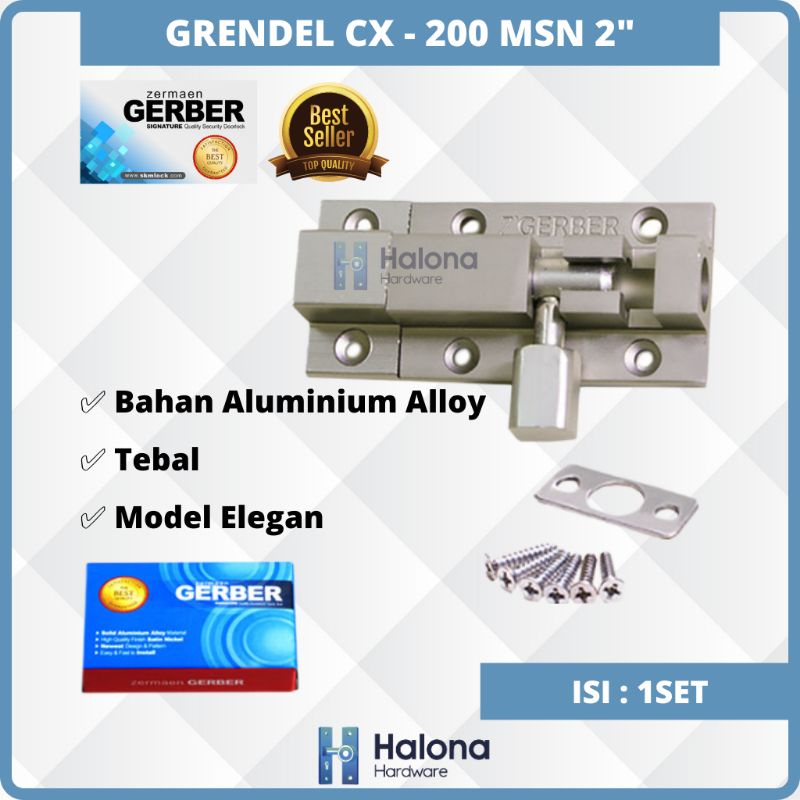 Jual Grendel Cx Gerber Grendel Pintu Grendel Jendela Slot Alumunium Gerber Shopee