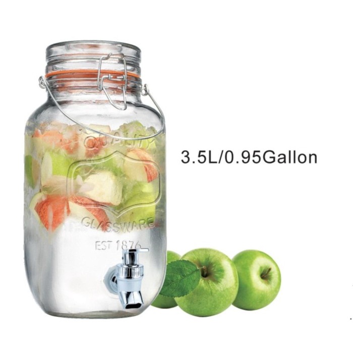 Jual cold glass water tank dispenser Minuman kaca water jar tempat
