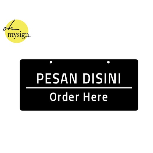 Jual Signage Pesan Disini Order Here Akrilik Sign Board Shopee Indonesia 7312