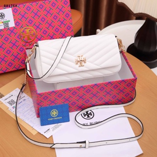 Promo TORY BURCH Kira chevron powder coated convertible shoulder bag -  Black - Silver Cicil 0% 3x - Kota Surabaya - Slroom