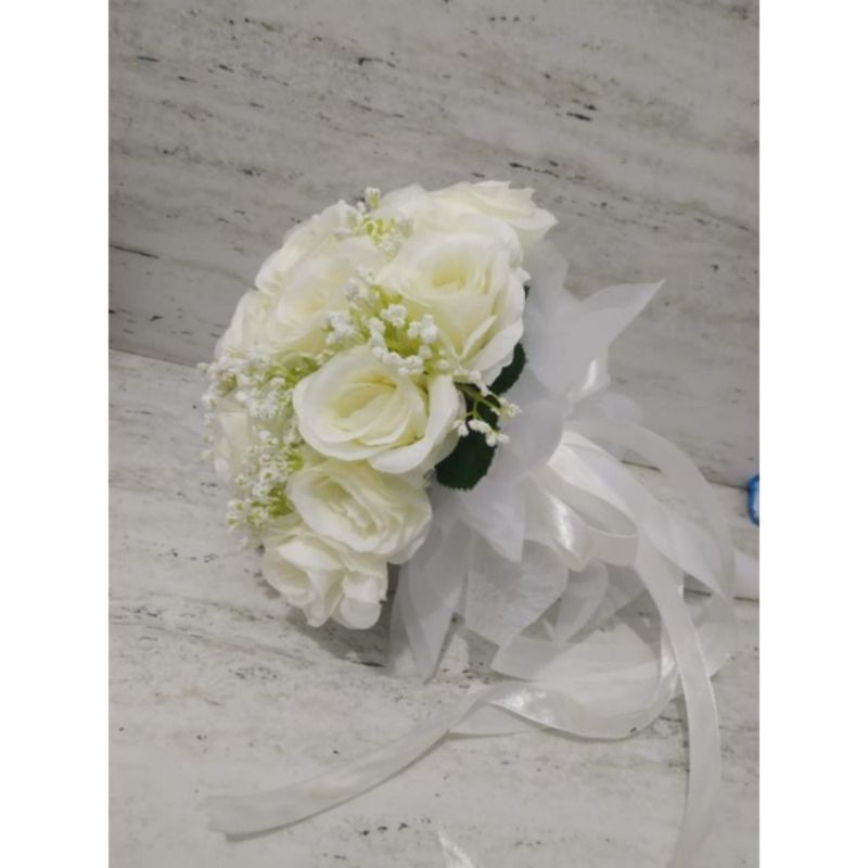 Jual Hand Buouquet / bunga prewedding / bunga pernikahan imitasi ...