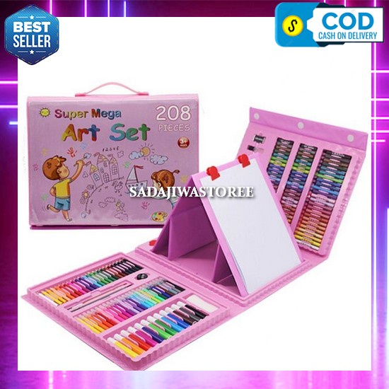 CRAYON ART 208 SET / PENSIL WARNA CRAYON ART SET MACAM WARNA MENGGAMBAR  MEWARNAI