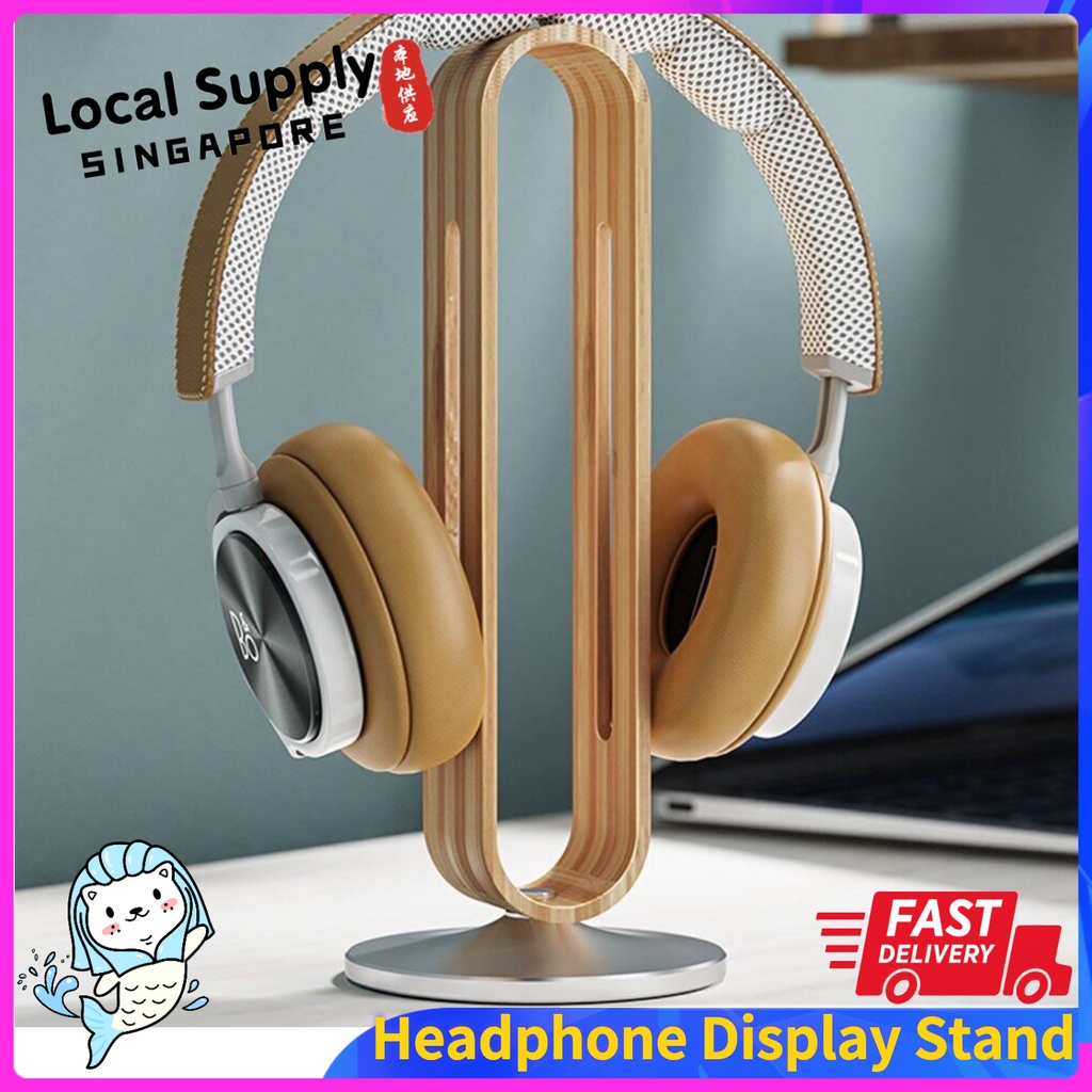 Jual Headphone Stand Headset Holder, Organizer Meja Bambu Aluminium ...