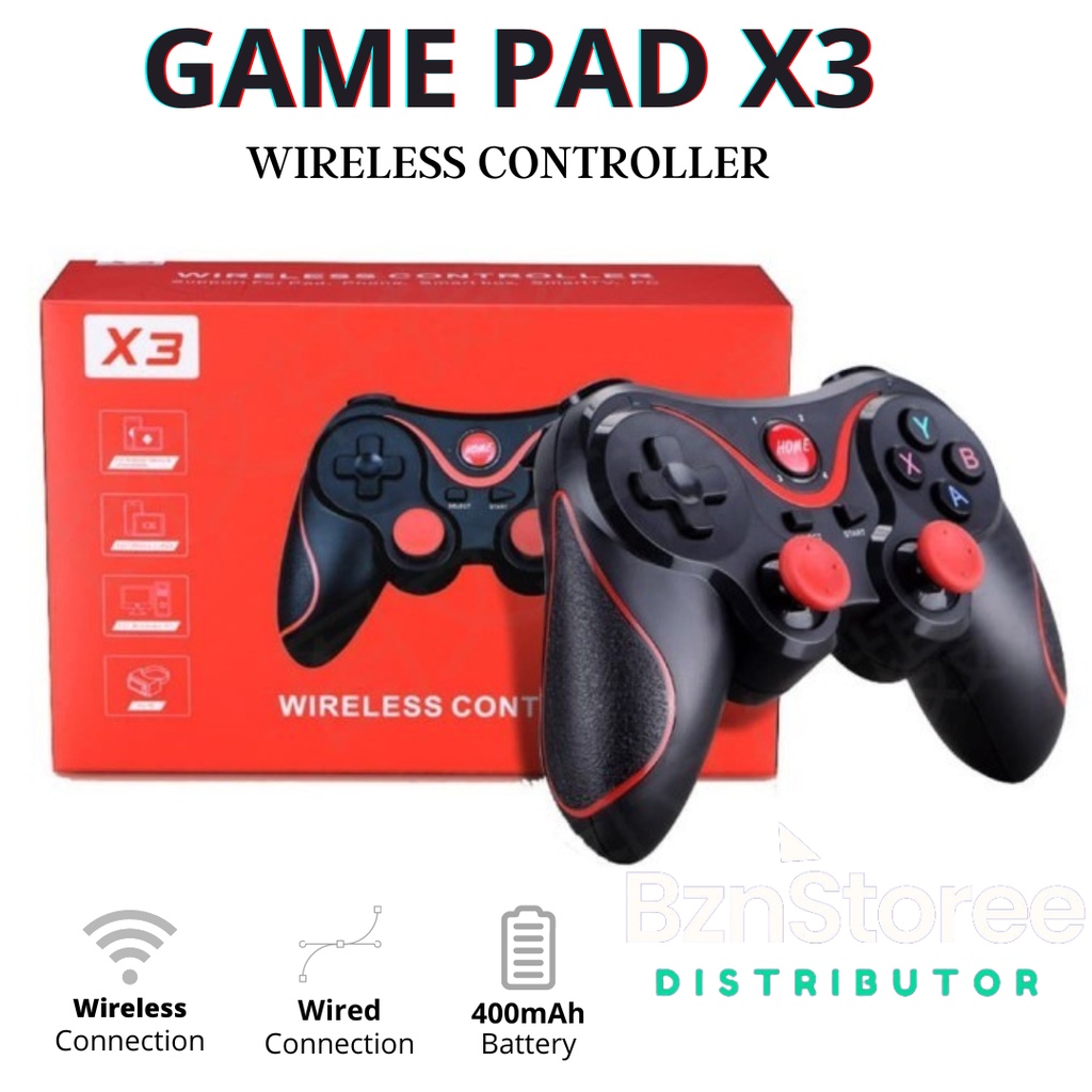 Jual Gamepad Bluetooth Controller for Android Terios T3 With Holder /X3 ...