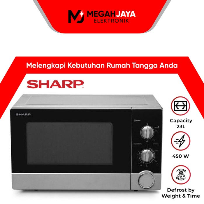 Jual SHARP MICROWAVE RI21D0(S)IN / RI 21 D0 [23 LITER] (GARANSI RESMI
