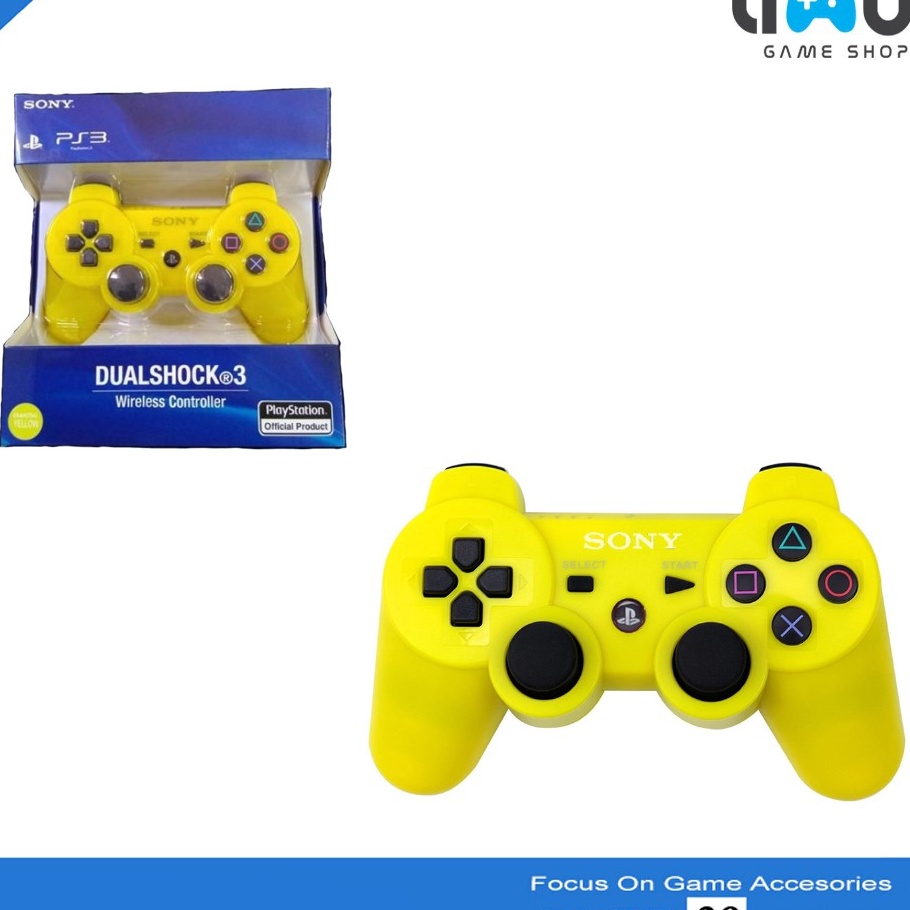 Jual Stik Stick Controller Ps Wireless Original Ori Pabrik Warna Kuning Shopee Indonesia