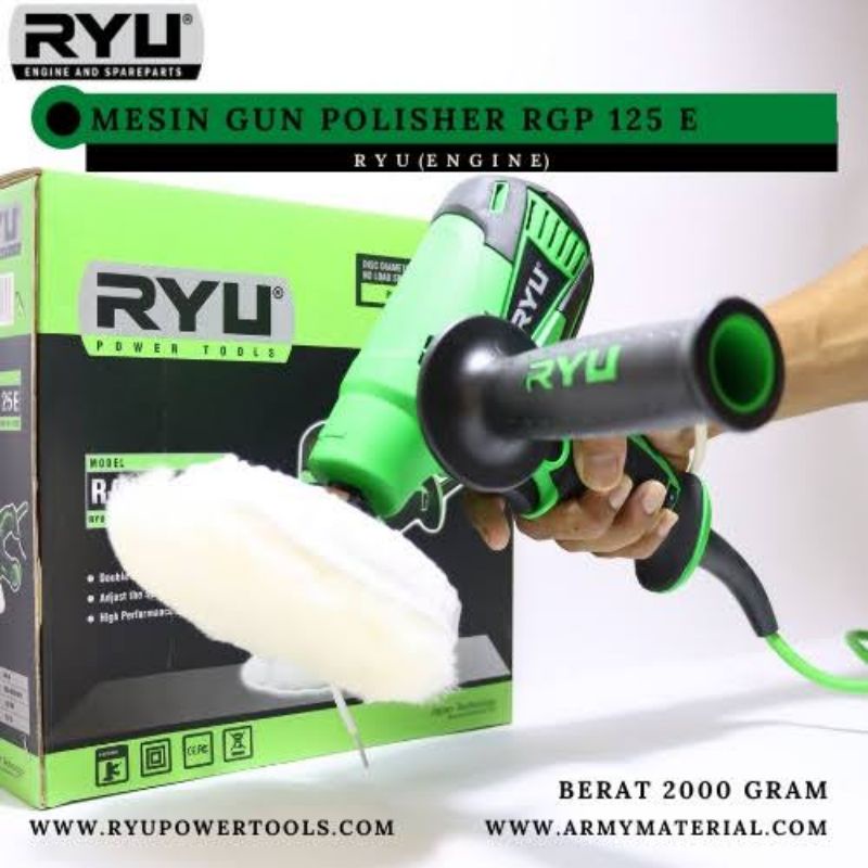 Jual Mesin Poles RYU Gun Polisher RGP 125E Mesin Poles Mobil RYU ...