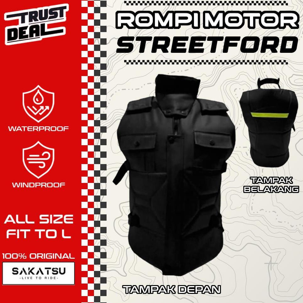 Jual Sparepart Jaket Rompi Motor Touring Sakatsu Streetford Tebal Anti ...