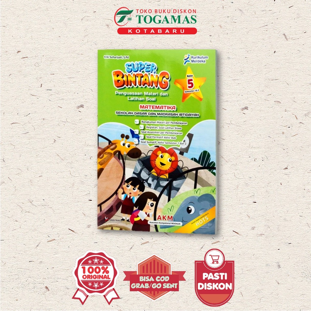 Jual KELAS 5 SUPER BINTANG MATEMATIKA SD SEM 1&2 (KUMER) - KIKI