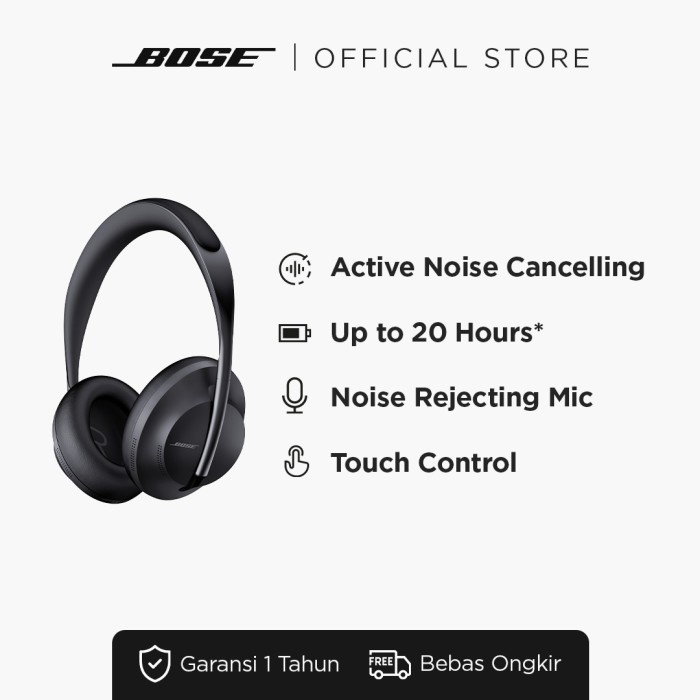 Bose Noise Cancelling Headphone 700 Wireless Bluetooth Headset- Black