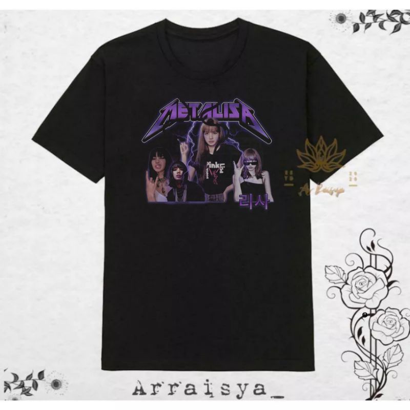 Jual BAJU KAOS METALISA BlACK PINK / KAOS LISA BLACKPINK /BAJU LISA ...