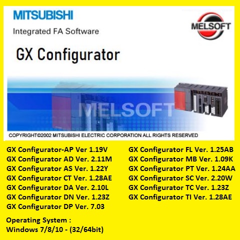 Jual GX Configurator Mitsubishi PLC Integrated Programming Tools ...