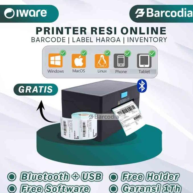 Jual Printer Thermal Label Barcode Resi Tanpa Tinta Usb Bluetooth Wifi