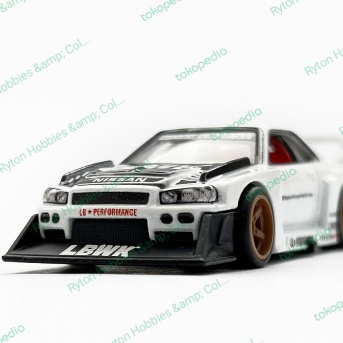 Jual Hotwheels Nissan Skyline R34 Lbwk Super Silhouette White Premium ...