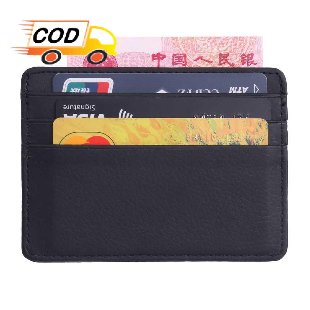 Jual Dompet Kartu Mini Kulit Sintetis 3 Slot 10x8 cm ID Card Holder ...