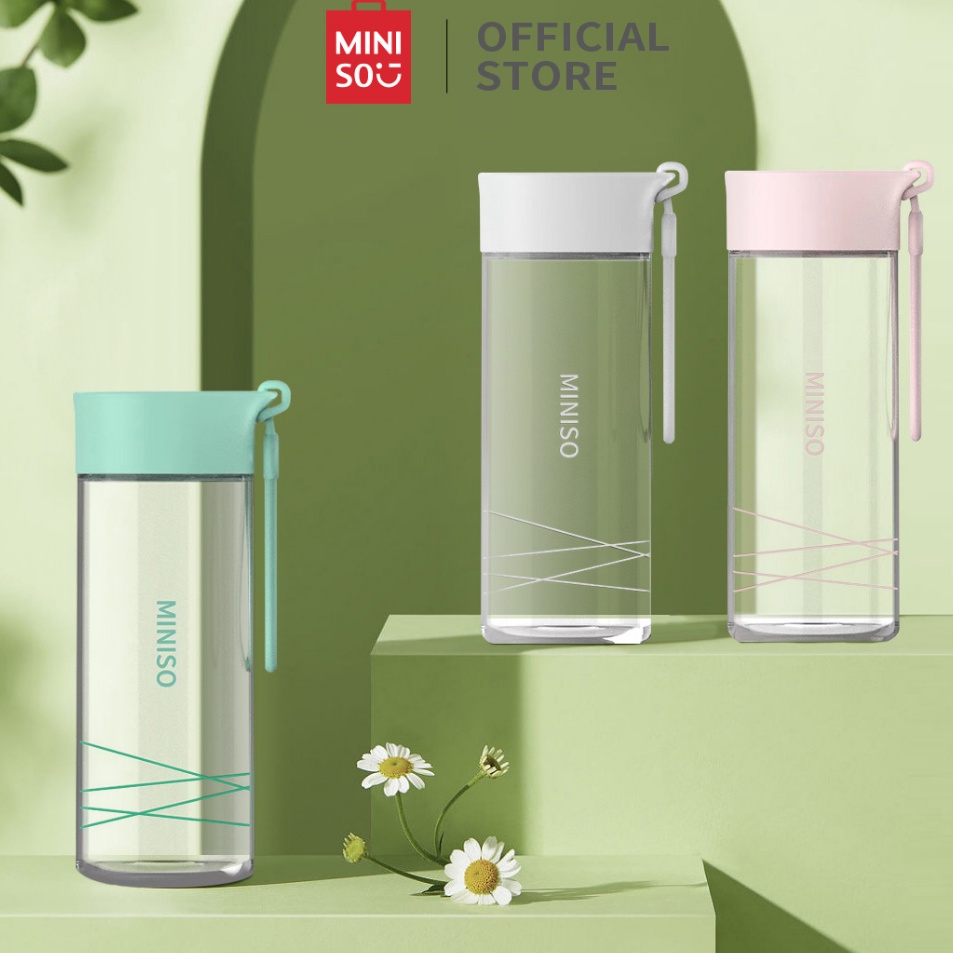 Jual ` Pp MINISO Botol Minum 300ml Botol Kaca Borosilikat Tinggi dengan ...