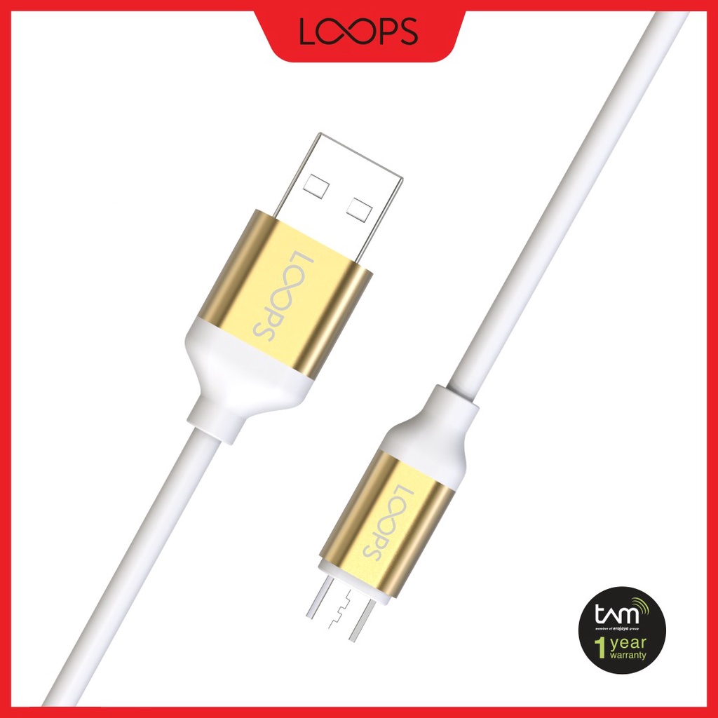 Jual LOOPS Micro USB TPE Cable Gold | Shopee Indonesia