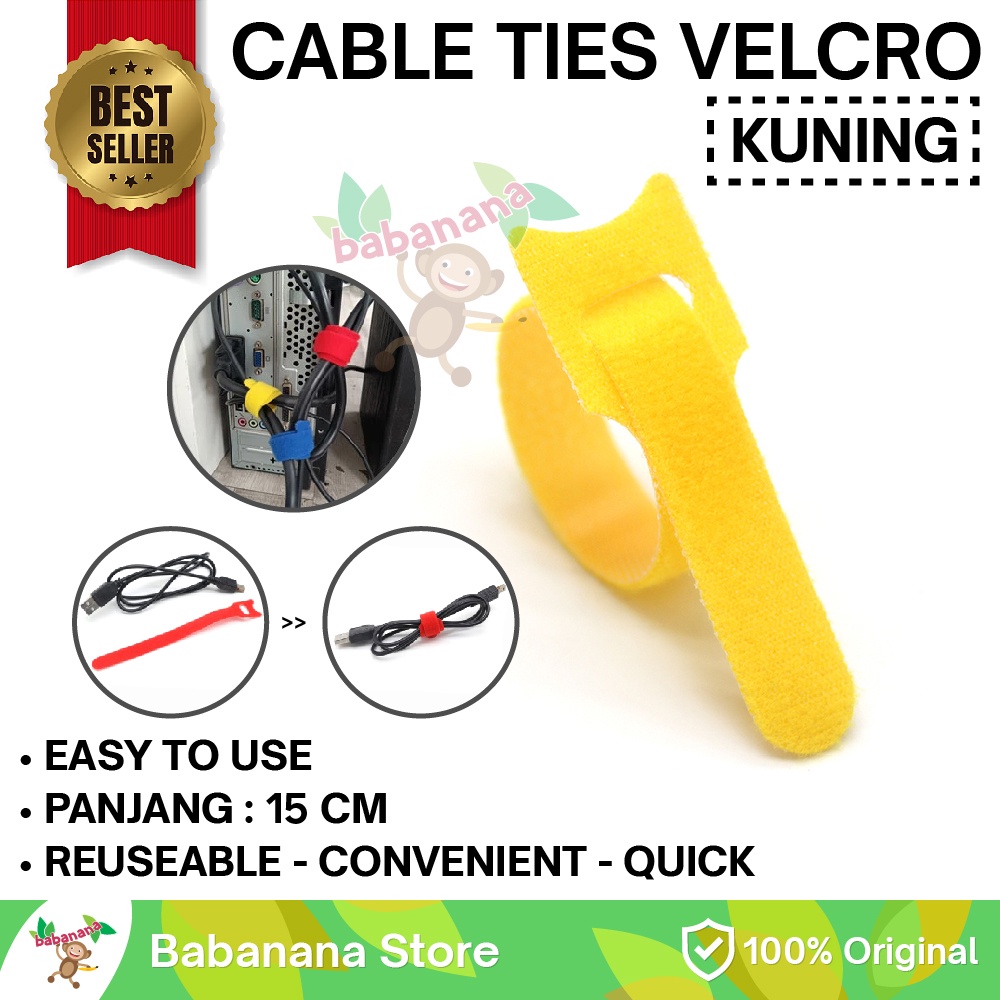 Jual Pengikat kabel cable organizer manajemen perapih kuning | Shopee ...