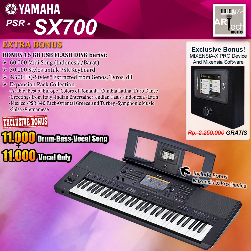 Jual Keyboard Yamaha PSR SX700 / PSRSX700 Bundle Hardware MixensiaX