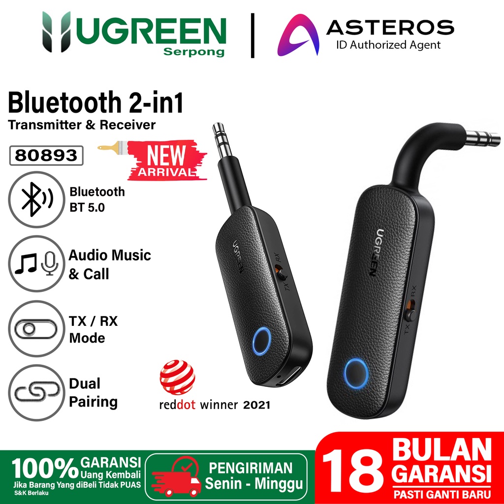 Jual UGREEN Bluetooth Audio 2in1 Receiver Transmitter 2 Mode RX TX with