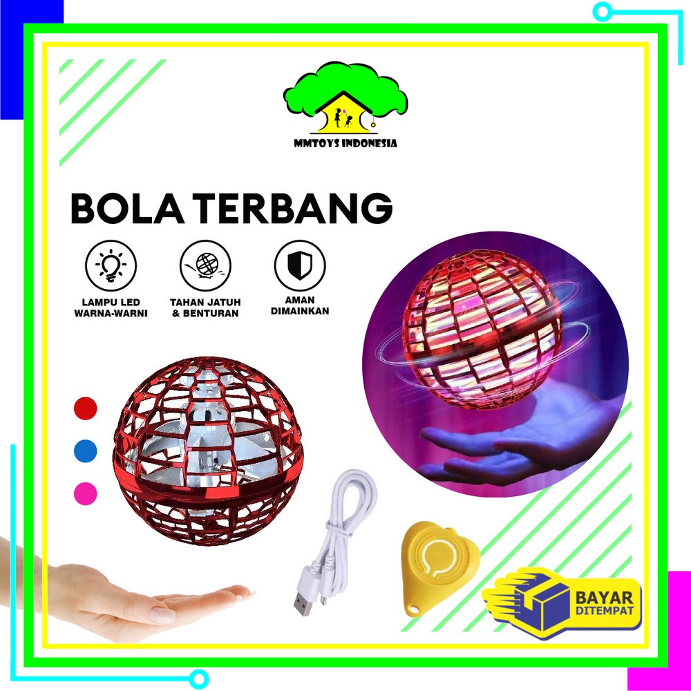 Jual MI-M312 Mainan Flying Spinner Bola Terbang LED Berputar Mini UFO ...