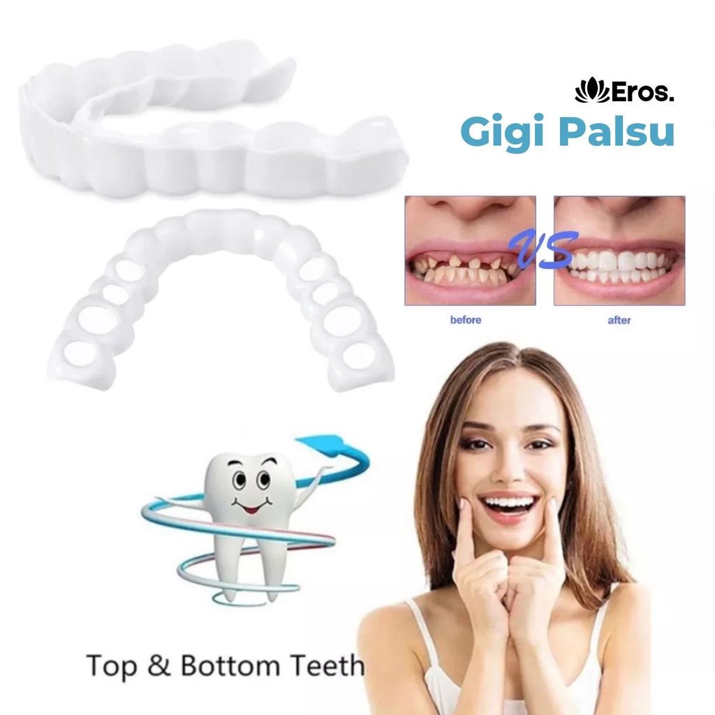 Jual SNAP ON SMILE ORIGINAL 1 PASANG ATAS DAN BAWAH VENEER GIGI PALSU ...