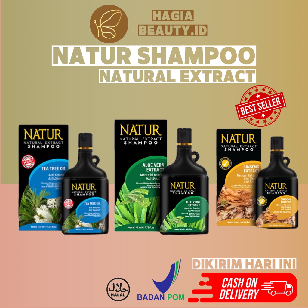 Jual Bisa COD - Natur Shampoo 80ml - Shampoo rambut rontok dan Ketombe ...