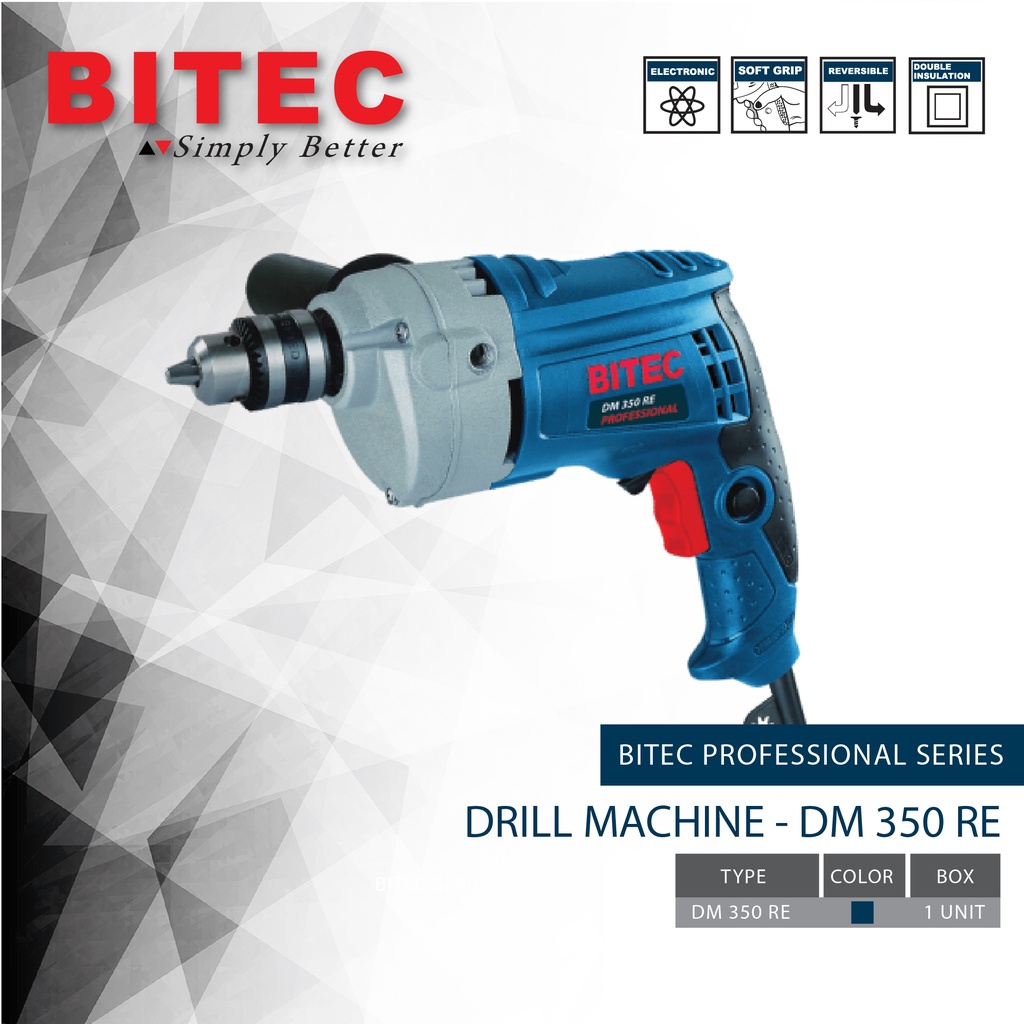 Jual BITEC - DRILL MACHINE - DM 350 RE - GARANSI RESMI 1 THN | Shopee ...