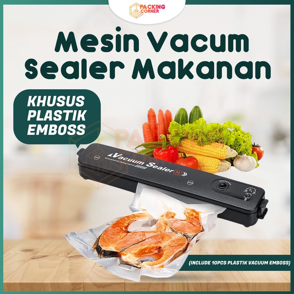 Jual Mesin Vacum Sealer Food Alat Press Plastik Emboss Vakum Makanan