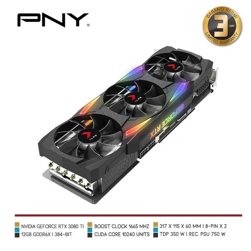 PNY RTX 3080 Ti 12GB XLR8 Gaming UPRISING – Reconditionnée Par PNY