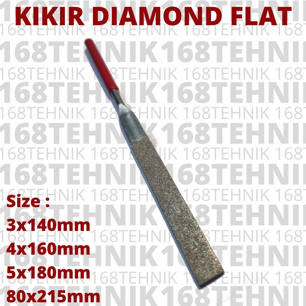 Jual KIKIR 3X140 BENTUK FLAT / DIAMOND FILE / KIKIR INTAN MODEL FLAT ...