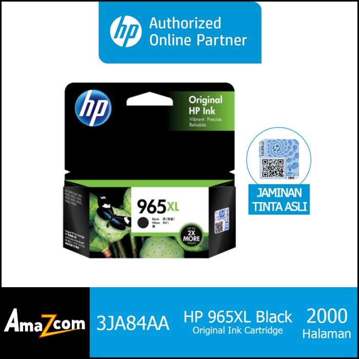 Jual HP 965XL Black Original Ink Cartridge ( 3JA84AA ) | Shopee Indonesia