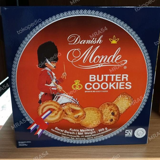 Jual KUE KALENG TERBARU !!! MONDE BUTTER COOKIES 908 GR KUE KALENG