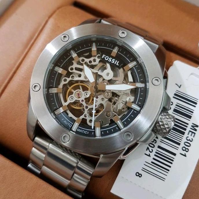 Jual Fossil Me3081 Automatic Silver 45Mm Original | Shopee Indonesia