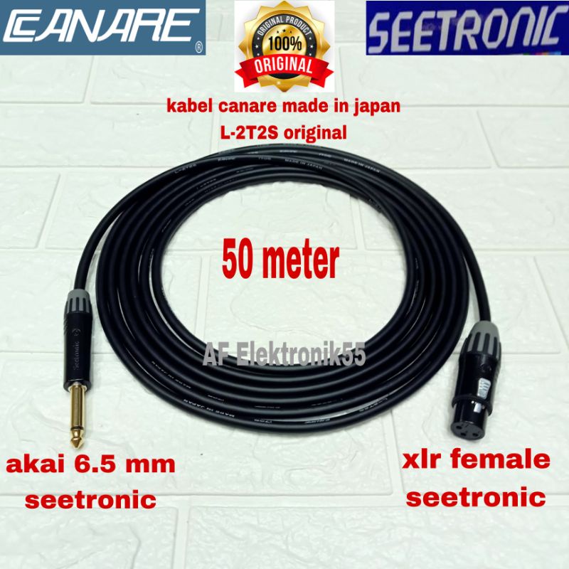 Jual Kabel Canare Jack Xlr Female To Akai Black Meter Original Shopee Indonesia