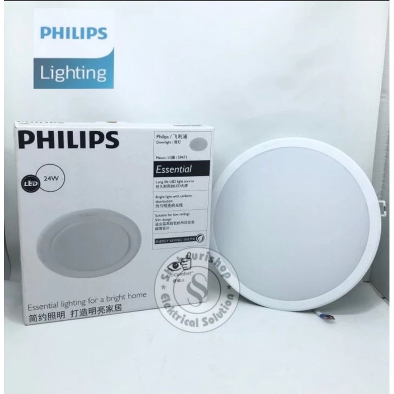 Jual PHILIPS LED PANEL DOWNLIGHT MESON 200 24W 24 W WATT 59471 INBOW ...