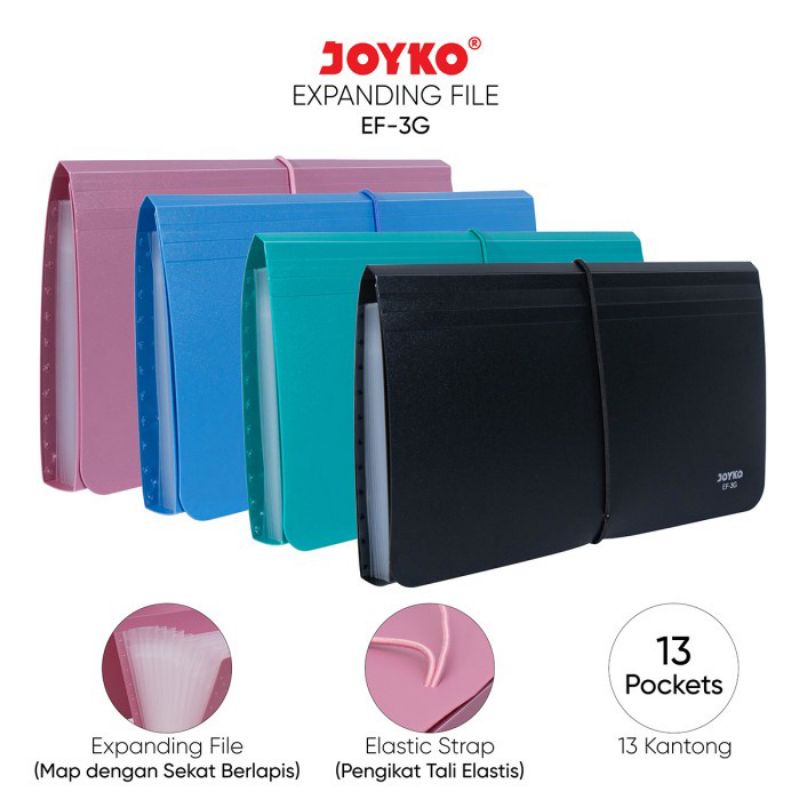 Jual EXPANDING FILE MAP FILE JOYKO EF-3G ATAU EF-1426 GIRO 13 POCKET ...