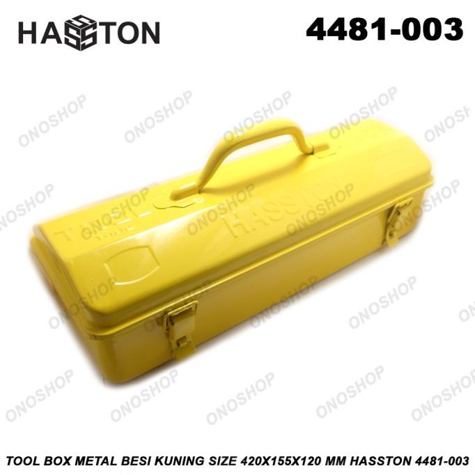 Jual Tool Box Metal Besi Kuning Size 420x155x120 mm Hasston 4481-003 ...